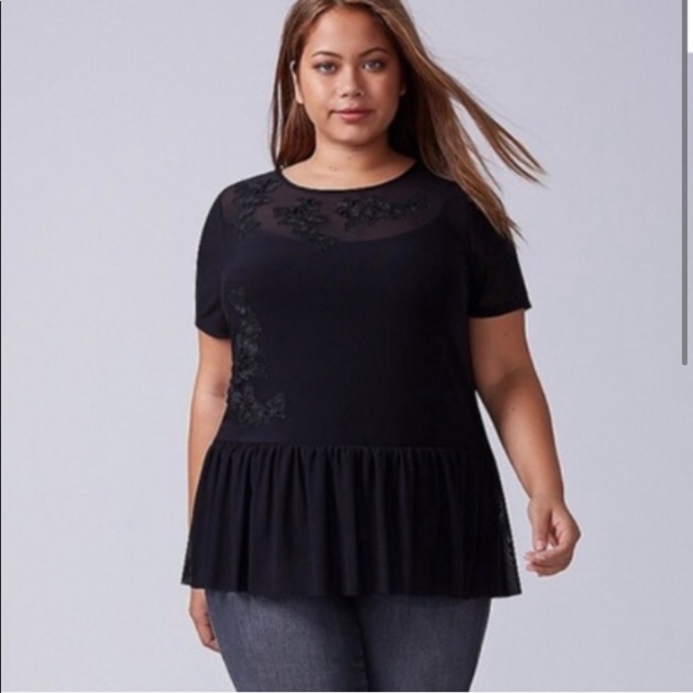 Lane Bryant mesh top 26/28 NWT